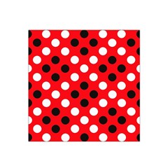 Red & Black Polka Dot Pattern Satin Bandana Scarf by Nexatart