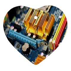 Technology Computer Chips Gigabyte Ornament (heart) by Nexatart