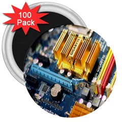 Technology Computer Chips Gigabyte 3  Magnets (100 Pack)