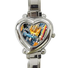 Technology Computer Chips Gigabyte Heart Italian Charm Watch by Nexatart