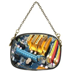 Technology Computer Chips Gigabyte Chain Purses (one Side)  by Nexatart