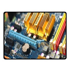 Technology Computer Chips Gigabyte Fleece Blanket (small)