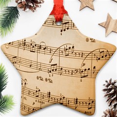 Music Notes Background Ornament (star) by Nexatart