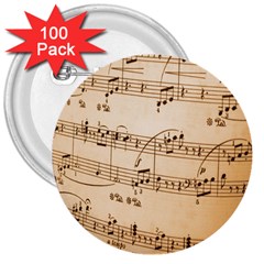 Music Notes Background 3  Buttons (100 Pack)  by Nexatart