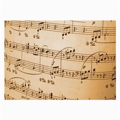 Music Notes Background Large Glasses Cloth by Nexatart