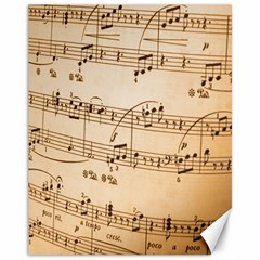 Music Notes Background Canvas 11  X 14   by Nexatart