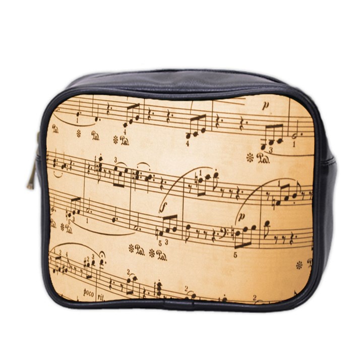 Music Notes Background Mini Toiletries Bag 2-Side