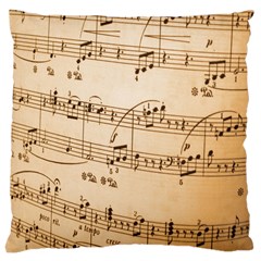 Music Notes Background Large Cushion Case (two Sides) by Nexatart