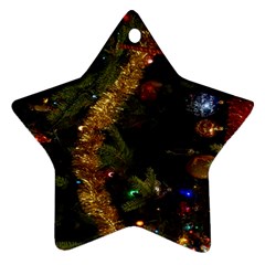 Night Xmas Decorations Lights  Ornament (star) by Nexatart