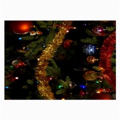 Night Xmas Decorations Lights  Large Glasses Cloth (2-side) by Nexatart