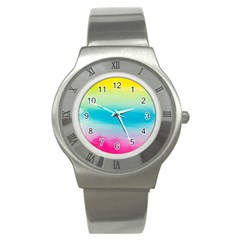 Watercolour Gradient Stainless Steel Watch by Nexatart