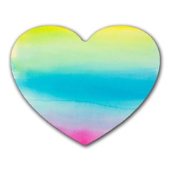 Watercolour Gradient Heart Mousepads by Nexatart