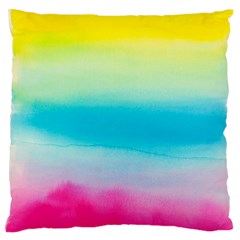 Watercolour Gradient Large Flano Cushion Case (one Side) by Nexatart