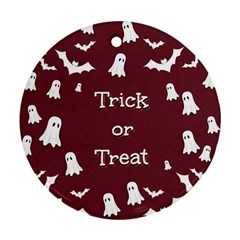 Halloween Free Card Trick Or Treat Ornament (round) by Nexatart