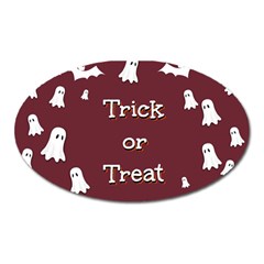 Halloween Free Card Trick Or Treat Oval Magnet by Nexatart