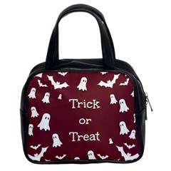 Halloween Free Card Trick Or Treat Classic Handbags (2 Sides) by Nexatart