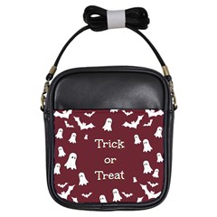 Halloween Free Card Trick Or Treat Girls Sling Bags by Nexatart