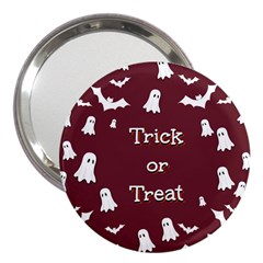 Halloween Free Card Trick Or Treat 3  Handbag Mirrors by Nexatart