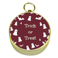 Halloween Free Card Trick Or Treat Gold Compasses by Nexatart