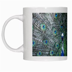 Peacock Four Spot Feather Bird White Mugs by Nexatart