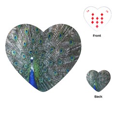 Peacock Four Spot Feather Bird Playing Cards (heart)  by Nexatart