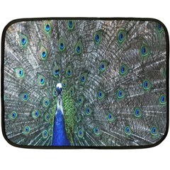 Peacock Four Spot Feather Bird Double Sided Fleece Blanket (mini)  by Nexatart