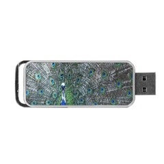 Peacock Four Spot Feather Bird Portable Usb Flash (two Sides) by Nexatart