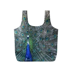 Peacock Four Spot Feather Bird Full Print Recycle Bags (s)  by Nexatart