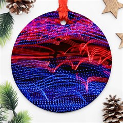 Lights Abstract Curves Long Exposure Ornament (round) by Nexatart