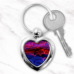 Lights Abstract Curves Long Exposure Key Chains (heart)  by Nexatart