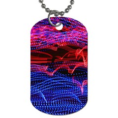 Lights Abstract Curves Long Exposure Dog Tag (one Side) by Nexatart