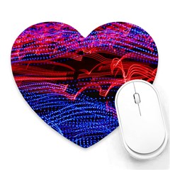 Lights Abstract Curves Long Exposure Heart Mousepads by Nexatart