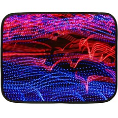 Lights Abstract Curves Long Exposure Fleece Blanket (mini) by Nexatart