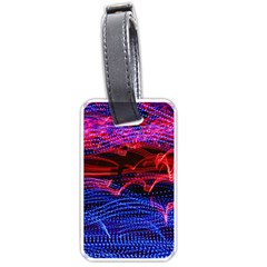 Lights Abstract Curves Long Exposure Luggage Tags (one Side)  by Nexatart