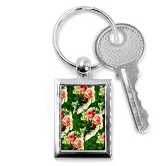 Floral Collage Key Chains (rectangle)  by Nexatart