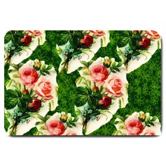 Floral Collage Large Doormat  by Nexatart