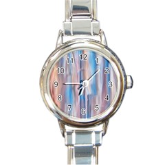 Vertical Abstract Contemporary Round Italian Charm Watch by Nexatart