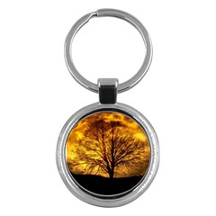 Moon Tree Kahl Silhouette Key Chains (Round) 