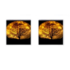 Moon Tree Kahl Silhouette Cufflinks (Square)