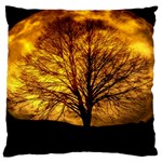 Moon Tree Kahl Silhouette Large Cushion Case (Two Sides) Back