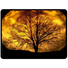 Moon Tree Kahl Silhouette Double Sided Fleece Blanket (large)  by Nexatart