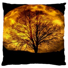 Moon Tree Kahl Silhouette Large Flano Cushion Case (One Side)