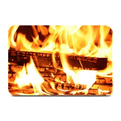 Fire Flame Wood Fire Brand Plate Mats by Nexatart