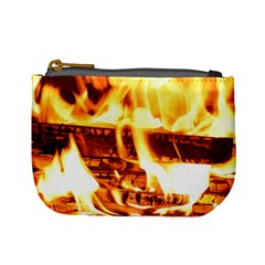 Fire Flame Wood Fire Brand Mini Coin Purses by Nexatart