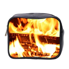 Fire Flame Wood Fire Brand Mini Toiletries Bag 2-side by Nexatart