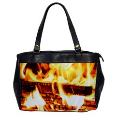 Fire Flame Wood Fire Brand Office Handbags by Nexatart