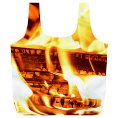 Fire Flame Wood Fire Brand Full Print Recycle Bags (l)  by Nexatart