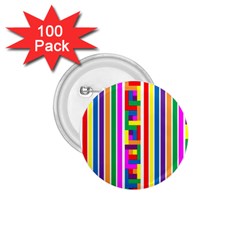 Rainbow Geometric Design Spectrum 1 75  Buttons (100 Pack)  by Nexatart