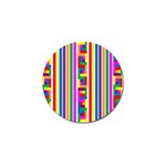 Rainbow Geometric Design Spectrum Golf Ball Marker (4 pack) Front