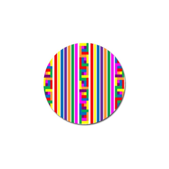 Rainbow Geometric Design Spectrum Golf Ball Marker (4 pack)